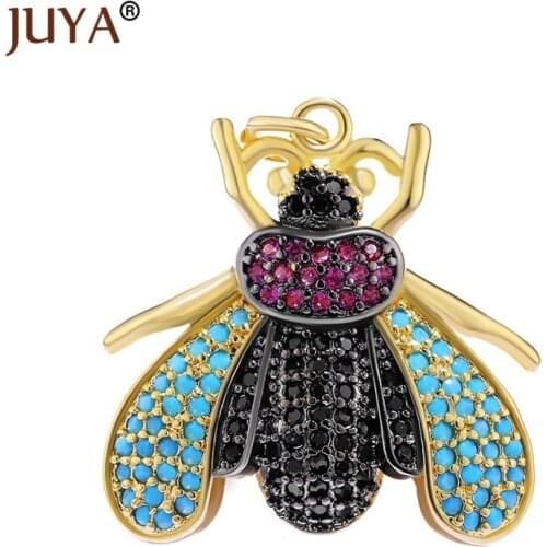 Trendy Creative 5 Styles Plated Gold Insect Dragonfly Bee Charms Pendants Handmade DIY Jewelry Accessories