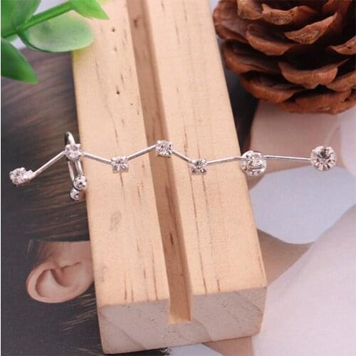 Fashion womens metal ear clips trendy crystal insert ear clip ear bone clip for girlfriend gift accessories jewelry new