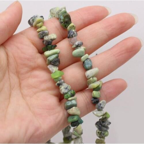Natural Stone Australian Jade Gravel Beaded Irregular Temperament Beads for Jewelry Making Necklace Bracelet Accessories 5-8mm