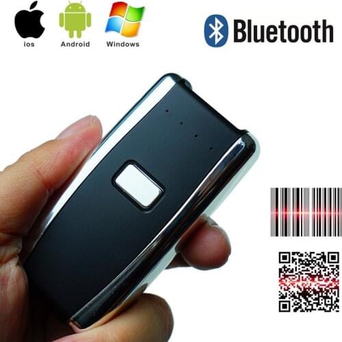 Free Shipping Mobile Wireless Bluetooth Barcode Scanner Laser Portable Reader Mini CCD Bar Code Scanner for IOS Android Windows
