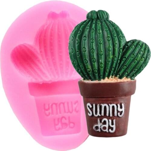 Cactus Silicone Mold Cake Border Fondant Mould Cupcake Topper Cake Decorating Tools DIY Candy Polymer Clay Chocolate Molds
