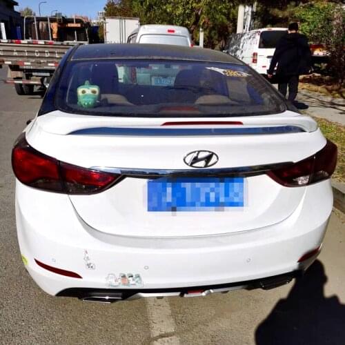 For Elantra Spoiler ABS Material Car Rear Wing Primer Color Rear Spoiler For Hyundai Elantra 2011 2012 2013 2014 2015 Spoiler
