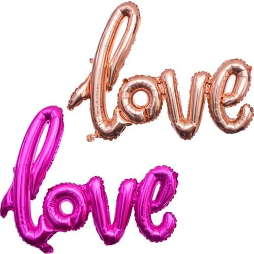 3 Color Big Letter LOVE Balloons Wedding Engagement Aluminium Foil Ballon anniversary mariage Birthday Party Decorations Adult