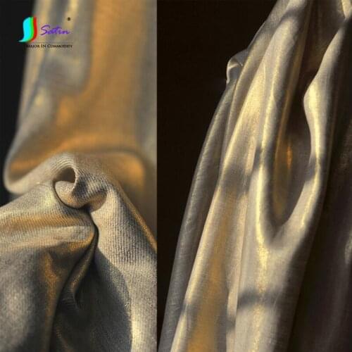 High-grade 100% Pure Linen Soft Smooth Bronzing Fabric Dolls Dress Outer Garment Curtains Quilt DIY Packaging Decorative Fabric