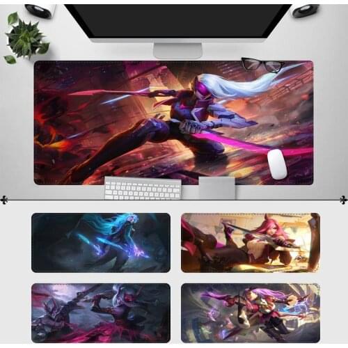 High Quality League of Legends Katarina Mouse Pad Gamer Keyboard Maus Pad Desk Mouse Mat Game Accessories For Overwatch