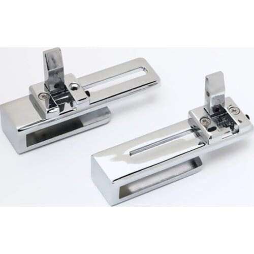 Zinc Alloy Shower Room Bathroom Door Lock Punch-Free Glass Door Lock 6 mm -10 mm Frameless Glass Door Push Sliding Door Lock