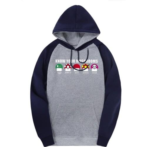 Know You Mushroom Hooded Mans Raglan Sweatshirts Printing 2020 Tracksuits Winter Harajuku Hoodies Male Outdoor Supoleron Hombre