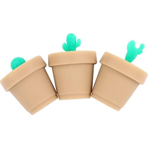 100Pcs Cool Cactus Wax Container Oil Jar Concentrate Slick Tank Smoke Storage