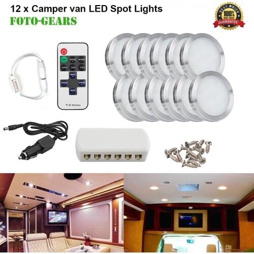 6/10/12pcs Interior Lighting Boat Camping Trailer Lights LED Spot Light Van Camper Caravan Light Motorhome 12V LED Light Camping