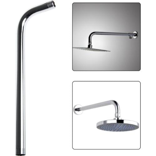 60CM Wall Shower Head Arm Extension Pipe Long Stainless Steel Bathroom Home