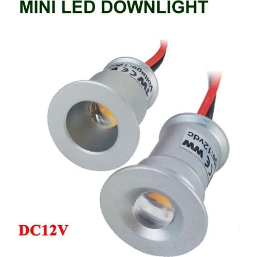 9pcs New Dimmable Recessed led downlight 1W dimming LED Spot light mini led ceiling lamp DC12V DC3V LED BULBS free shipping