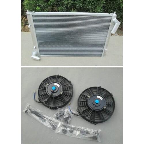 Aluminum Radiator for 2002-2008 BMW Mini Cooper S Hatch/Convertible 1.6L Tritec I4 MT Supercharged R52 R53 02 03 04 05 06 07+FAN