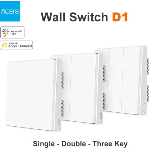 Aqara Wall Switch D1 Zigbee Smart Light Remote WiFi Switches Wireless Key Zero Line Fire Wire No Neutral For Mi Home Homekit