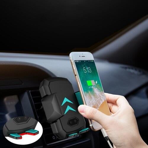 Automatic induction qi wireless charger for iphone samsung xiaomi fast wireless charging car charger car air vent phone holder