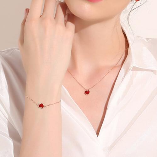 Heart-shaped Bracelet Alloy Chain Lucky Heart Charm Bracelet for Women Girls Wrist Bracelets Gift Jewelry for Summer Beach