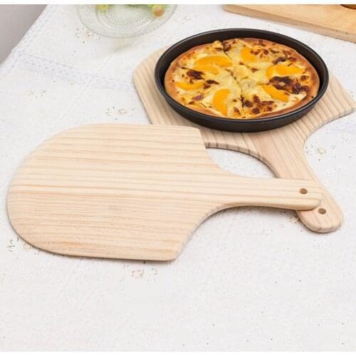 Wood Pizza Board Pizza Baking Tray 9/11/12 Inch Bakeware Tools Cutting Chopping Blocks Household Kitchen Wood Pads