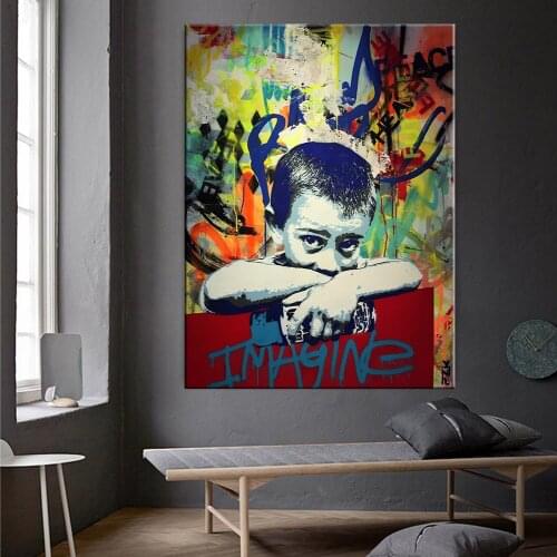 Graffiti Canvas Painting Kids Imagine Artist Printed Poster and Prints Wall Pictures For Living Room Graffiti Home Decorations