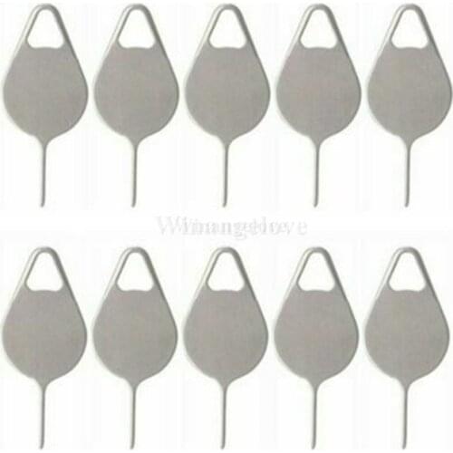 100pcs Stainless Steel Needle for iPhone iPad Samsung for Huawei xiaomi Sim Card Tray Removal Eject Pin Key Tool