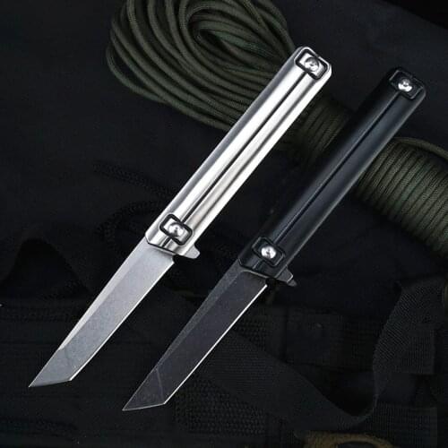 S13 Pocket Folding Knife D2 Blade Stainless Steel Handle Ball Bearing Tactical Camping Hunting Survival Knife EDC Multi Tool