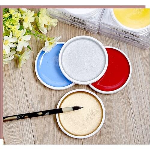 93g Japanese solid watercolor Pearlescent watercolor paint porcelain plate solid watercolor art Chinese painting pigment