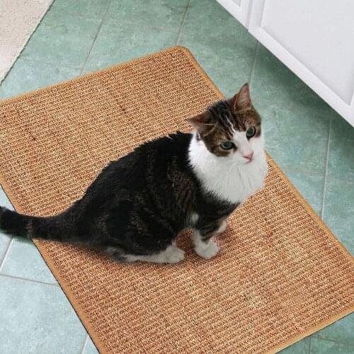 Cat Scratch Mat Natural Sisal Cats Scratcher Kitten Pad Climbing Tree Chair Table Mat Furniture Protector Mats Pet Play Toys