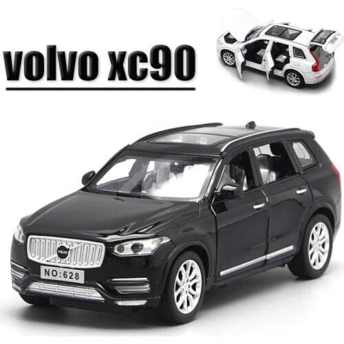 1:32 alloy die cast Volvo XC90 2019 Model Toy Openable Doors Pull Back Music Light Car Toys for kids children