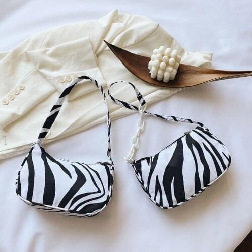 Messenger Handbags Female Shoulder Bag Milk Cow Zebra Striped Multipurpose Handbag Single-Shoulder Vintage Bag for Women