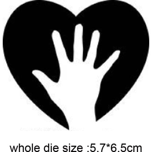 Metal cutting dies hand touch heart cut die mold decoration Scrapbook paper craft knife mould blade punch stencils dies