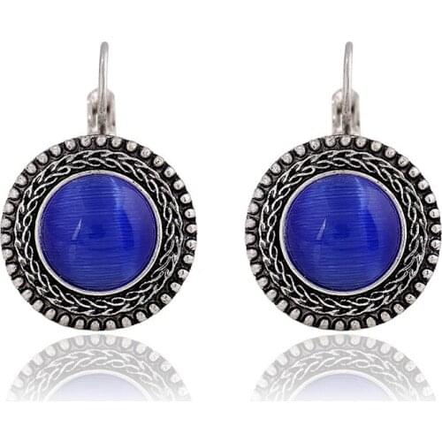 SUMENG New Fashion Boho Big Drop Earrings Jewelry Brinco Carved Vintage Tibetan Silver Color Long Earrings For Women Gift