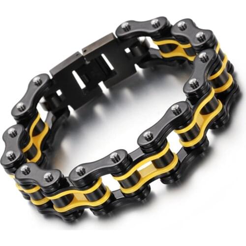 New jewelry wholesale multi - color inter - phase chain chain bracelet titanium steel men 's bracelet