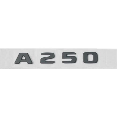 Flat Matte Black ABS Rear Trunk Letters Badge Badges Emblem Emblems Decal Sticker for Mercedes Benz A Class A250 W176 2017 -2019
