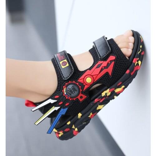 New Summer Children Sandals Beach Boys Sandals Kids Shoes Closed Toe Sports Cartoons Breathable Outdoor Kids Sandals