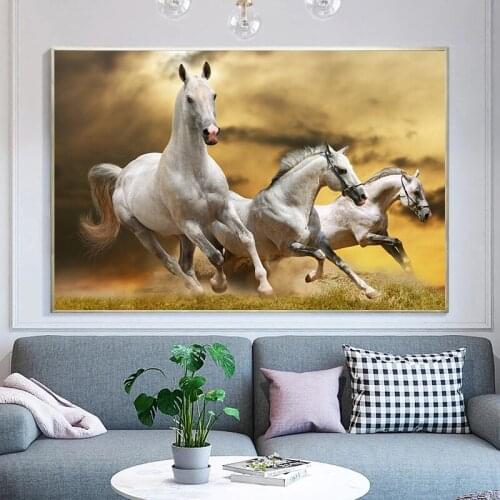 Modern Art Galloping Horse Wall Art Canvas Painting Posters and Prints Wall Art Picture Poster Print Cuadros Home Decorations