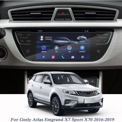 Car Styling 8" GPS Navigation Screen Protect Glass Film For Geely Atlas Emgrand X7 Sport X70 2016-2019 Internal Auto Accessories