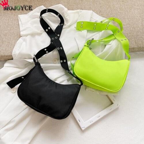 Women Messenger Bags Solid Color Female Shoulder Casual Nylon Fashion Handbag 2020 Fashion Trend Ladies Shoulder Handbag