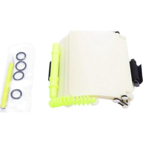 Luminous Underwater Triple Scuba Diving Wrist Writing Slate with Pencil Arm 3 Panels Write Board