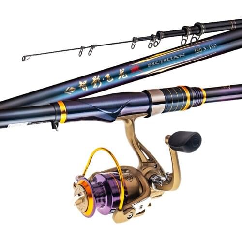 3# 5# Rock Fishing Rod 3.6M 4.5M 5.4M 6.3M Fishing Rod Carbon Fiber M Power Telescopic Fishing Canne Fishing Tackle De Pesca