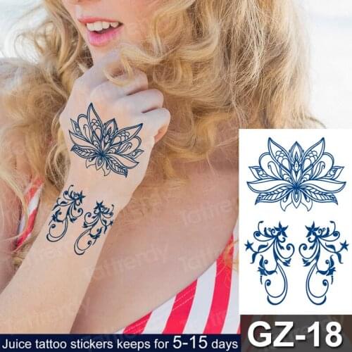 Waterproof Temporary Juice Tattoo Sticker Chinese Dragon Animal Tattoo Lotus Tatoo Fake Tatto Hand Arm Leg Art for Men Women