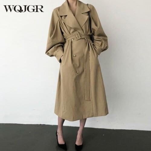 Женские длинные тренчи WQJGR China At AliExpress