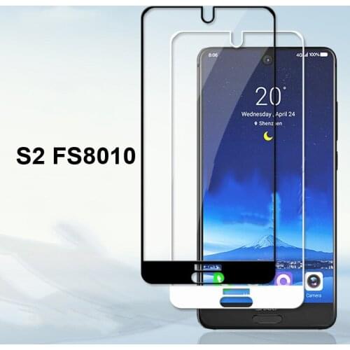 1pcs Ultra-Thin white black color full screen protector Tempered Glass film For Sharp Aquos S2 Screen protective glass film