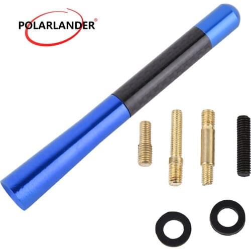 1 Piece 12CM Short Antenna RED/SILVER/BLUE Car Decoration Carbon Fiber Radio Car Aerial Antenna For Ford/Focus/Toyota