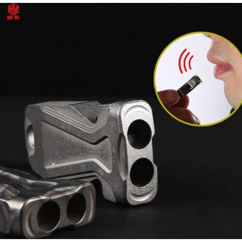 1PCS Titanium Alloy Whistle Outdoor High-Decibel Blasting Wild Lifeguard Whistle EDC Tool Emergency Survival Whistle