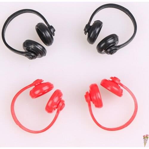 2Pcs 1/12 Dollhouse Miniatures Plastic Wireless Earphone Headphone Doll House Decor Classic Toys for Child Kids Gift