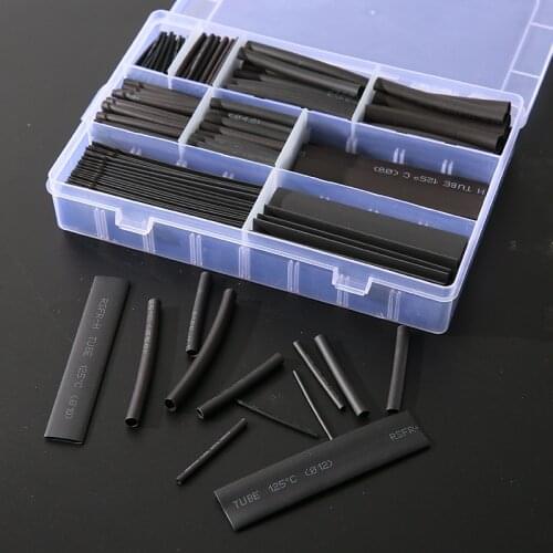 385Pcs/box Polyolefin Shrinking Assorted Insulated Sleeving Tubing Set Heat Shrinkable Tube Wrap Wire Heat Shrink tube