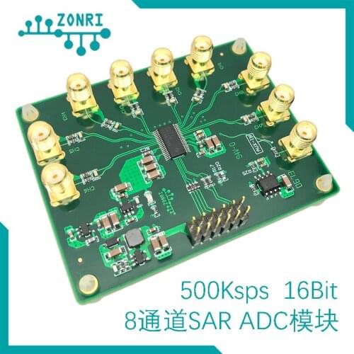 ADS8688 16Bit / 500Ksps Single / Bipolar Input 8-channel SAR / ADC Data Acquisition Module