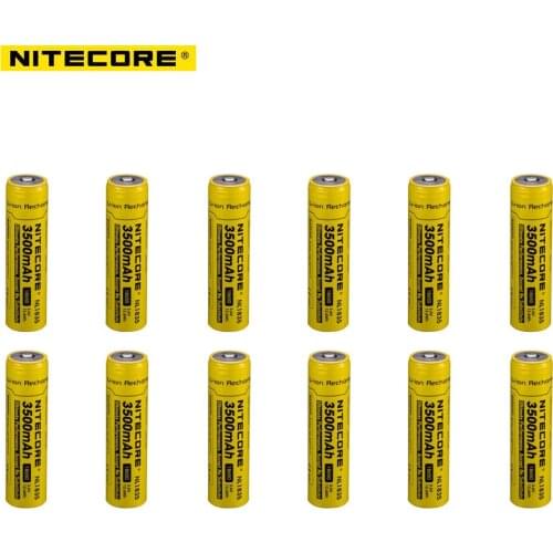 Nitecore NL1835 18650 3500mAh version NL1834 3.7V 12.6Wh Rechargeable Li-on Battery