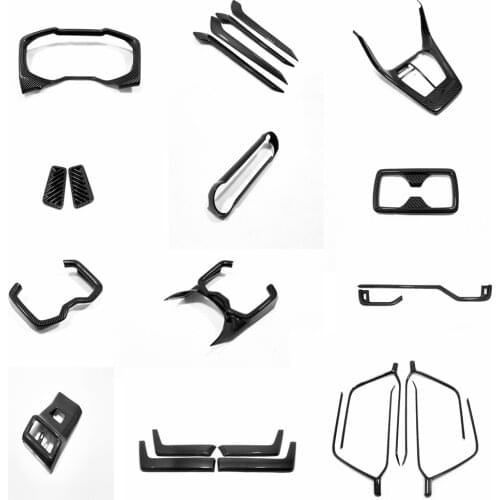 Car Interior Carbon Decoration Accessories For Toyota RAV4 2019 2020 2021 Instrument Console Gear Water Cup Cover Air Vent Trim