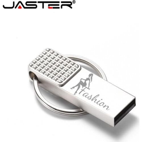 Keychain Metal Silver USB 2.0 Flash Drive 4GB 8GB 16GB 32GB 64GB 128GB Custom LOGO Pen Drives Portable Memory Stick Gifts U Disk
