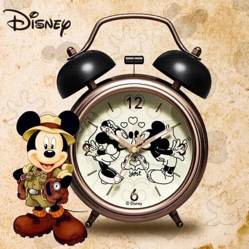 Disney alarm clock children boys and girls special wake up device students bedside metal bell loud alarm clock