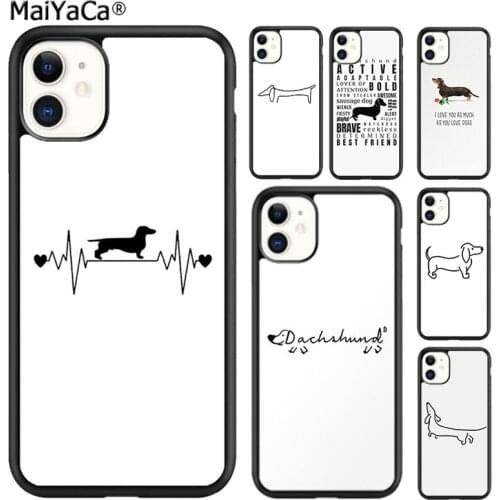 MaiYaCa Dachshund Sausage art Phone Case Cover For iPhone SE 6 6s 7 8 plus X XR XS 11 12 pro max Samsung Galaxy S8 S9 S10 shell